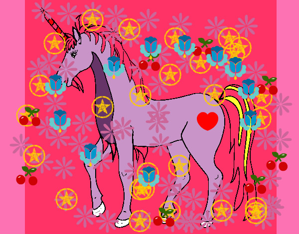 Dibujo Unicornio II pintado por Nati2039