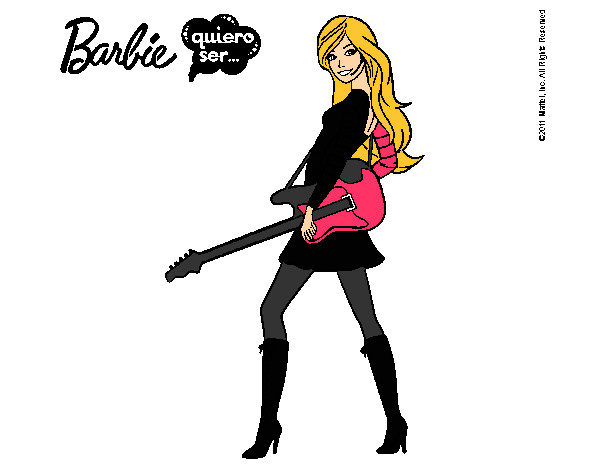 Dibujo Barbie la rockera pintado por jacquiii