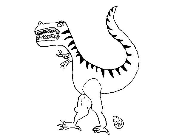 Dinosaurio con huevo