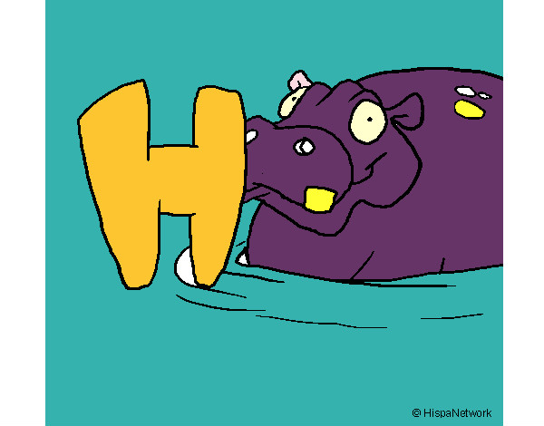 Dibujo Hipopótamo 1 pintado por drawingboy