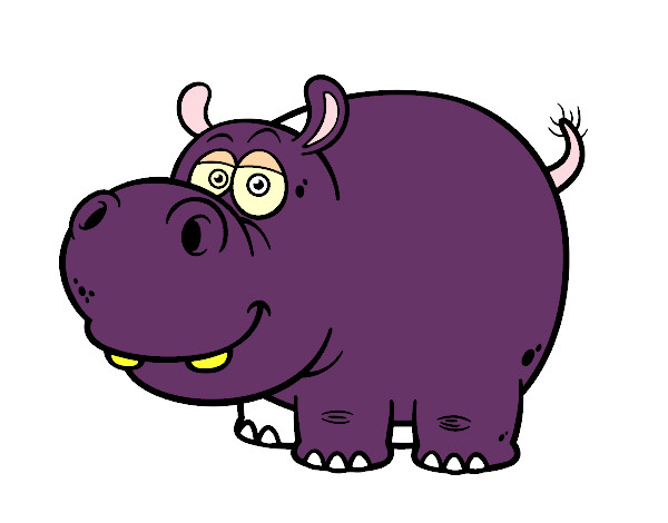 Dibujo Hipopótamo común pintado por drawingboy