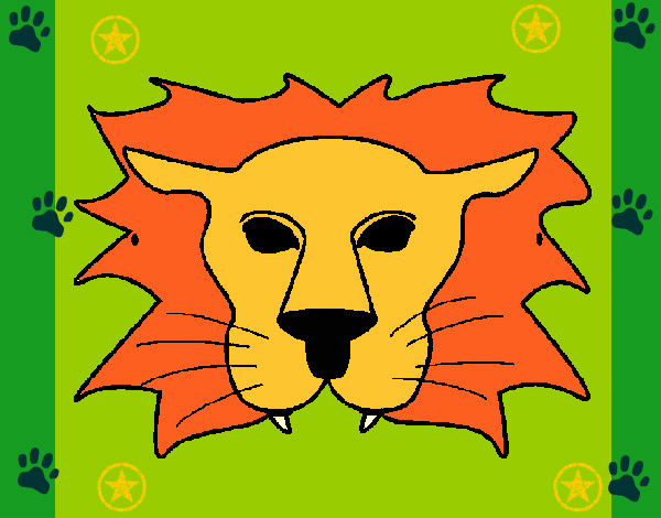 Dibujo León pintado por zandy14