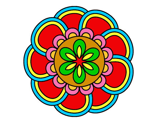 Dibujo Mandala de pétalos pintado por MAMITOTI