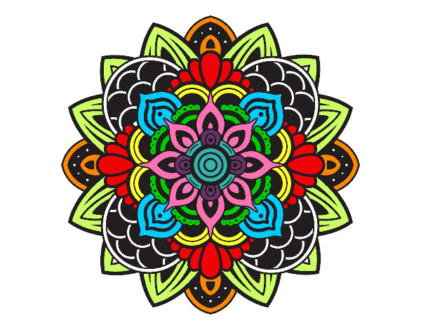 Dibujo Mandala decorativa pintado por eneias