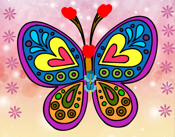 Dibujo Mandala mariposa pintado por Anto05