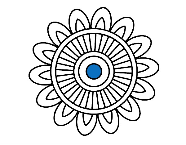Dibujo Mandala solar pintado por MarchTiti