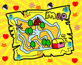 Dibujo Mapa del tesoro pintado por IARAFLOR