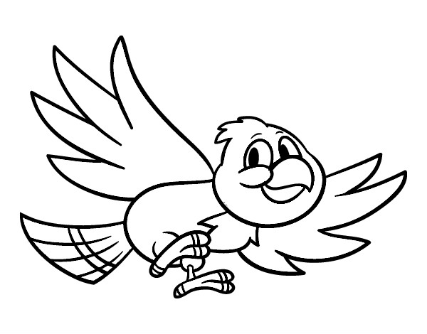 Dibujo Pájaro volando pintado por charlycar