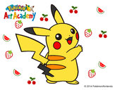 Dibujo Pikachu de espaldas pintado por malena321