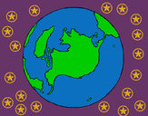 Dibujo Planeta Tierra pintado por Lineth 