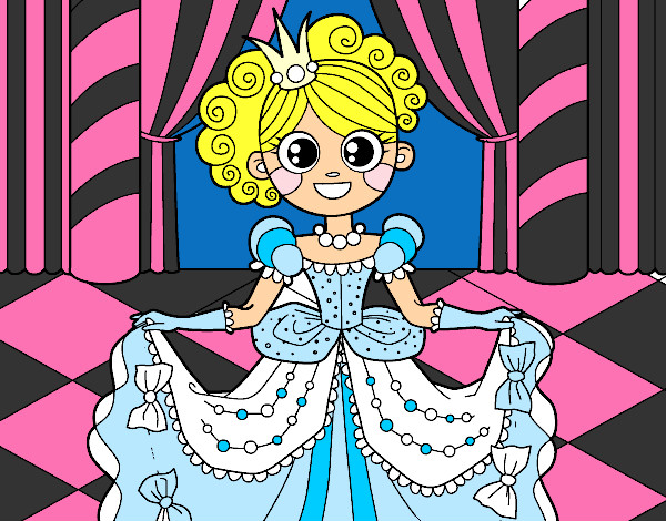 Dibujo Princesa en el baile pintado por anabel123