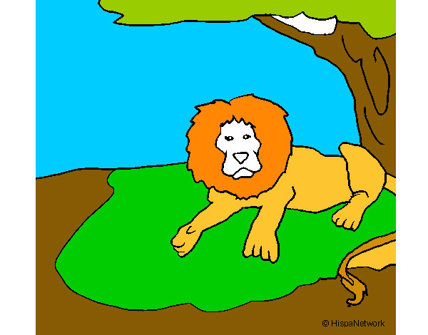 Dibujo Rey león pintado por drawingboy