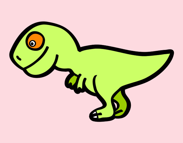 Dibujo Tiranosaurio rex joven pintado por pepin