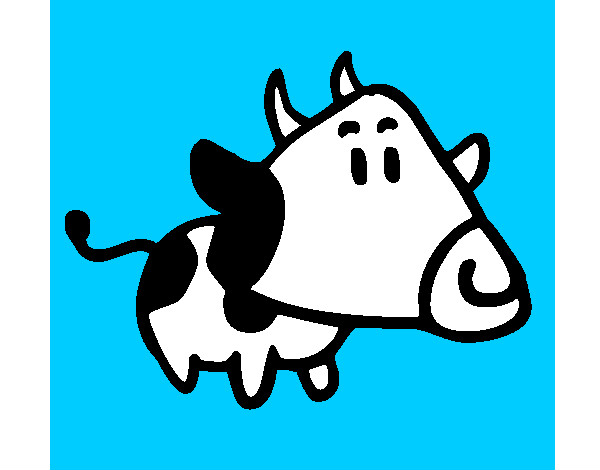 Vaca con cabeza triangular