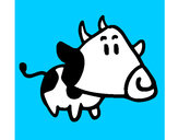 Dibujo Vaca con cabeza triangular pintado por GabiOli