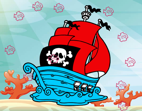 Dibujo Barco de piratas pintado por sadaga27