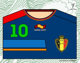 Dibujo Camiseta del mundial de fútbol 2014 de Bélgica pintado por xaviel