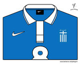 Dibujo Camiseta del mundial de fútbol 2014 de Grecia pintado por ThiaBia