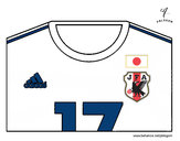 Dibujo Camiseta del mundial de fútbol 2014 de Japón pintado por ThiaBia