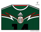 Dibujo Camiseta del mundial de fútbol 2014 de México pintado por ThiaBia