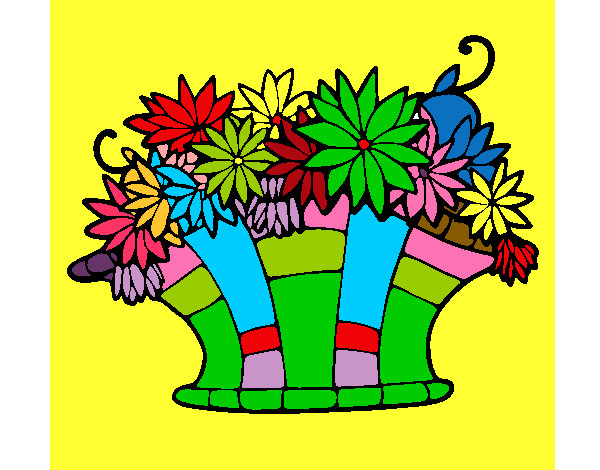 Dibujo Cesta de flores 7 pintado por ana48
