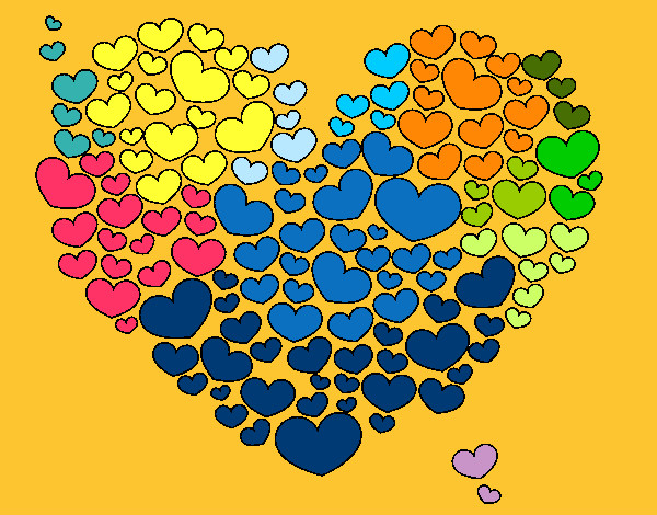 Dibujo Corazón de corazones pintado por AZOK