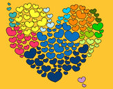 Dibujo Corazón de corazones pintado por AZOK