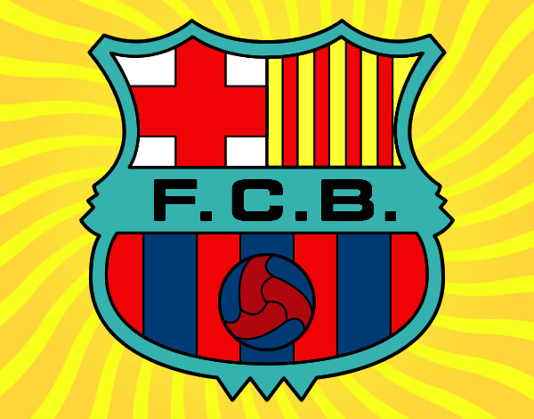 Dibujo Escudo del F.C. Barcelona pintado por mkjcf