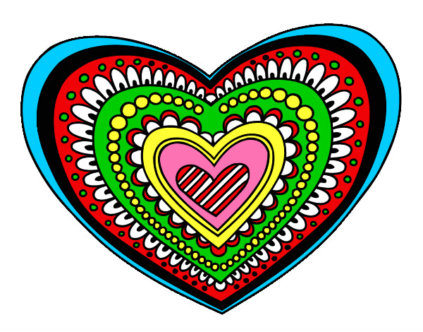 Dibujo Mandala corazón pintado por alvaroguti