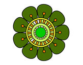 Dibujo Mandala en forma de flor pintado por MarchTiti
