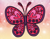 Dibujo Mandala mariposa pintado por hanita501