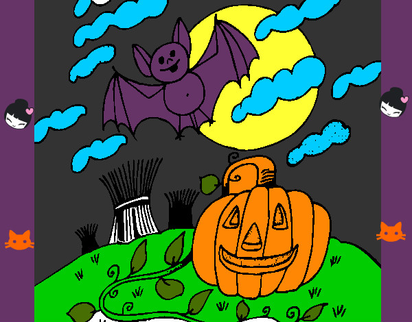 Dibujo Paisaje de Halloween pintado por Isisg