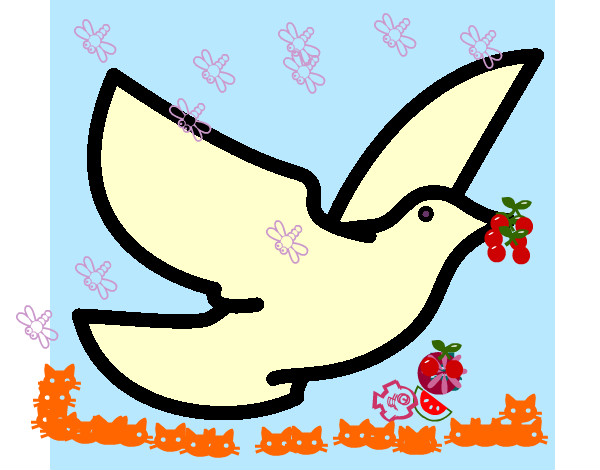 Dibujo Paloma de la paz pintado por almita26