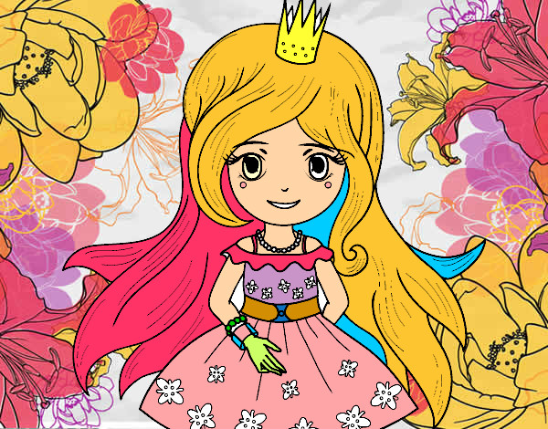 Dibujo Princesa primavera pintado por beto270706