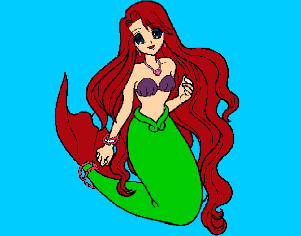 Dibujo Sirenita pintado por maria33333