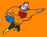 Dibujo Superhéroe grande pintado por Jesanvaz