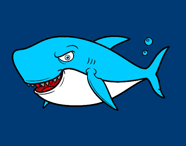 Dibujo Tiburón dentudo pintado por AZOK
