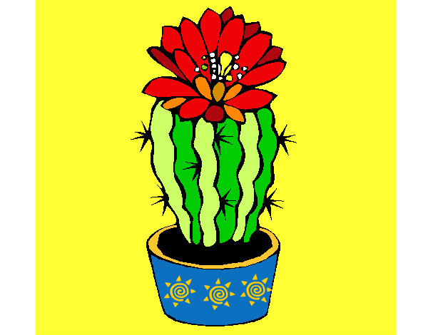 Dibujo Cactus con flor pintado por LAURAG