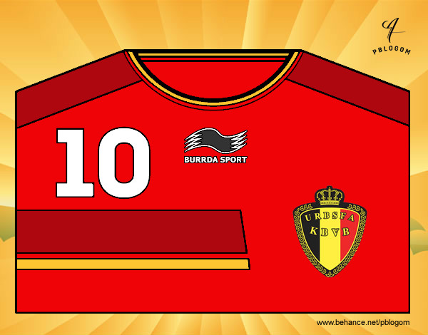 Camiseta del mundial de fútbol 2014 de Bélgica