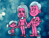 Dibujo Familia feliz pintado por JIMENAMEJI