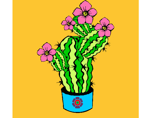 Dibujo Flores de cactus pintado por LAURAG