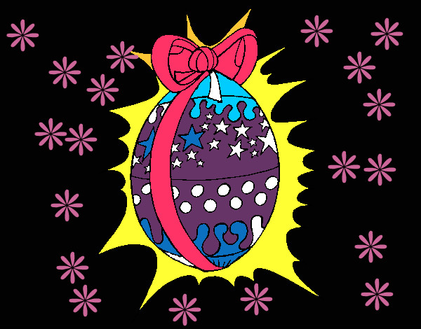 Dibujo Huevo de pascua brillante pintado por kikogomez