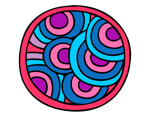 Dibujo Mandala circular pintado por rjja  