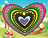 Dibujo Mandala corazón pintado por danay1