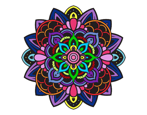 Dibujo Mandala decorativa pintado por nayarusky