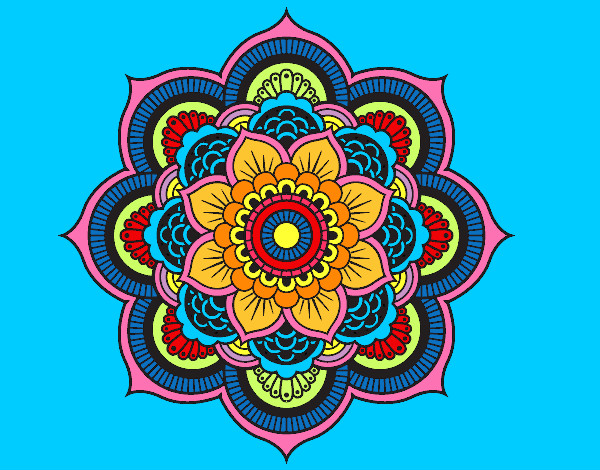 Dibujo Mandala flor oriental pintado por susacoli