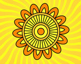 Dibujo Mandala solar pintado por isi8