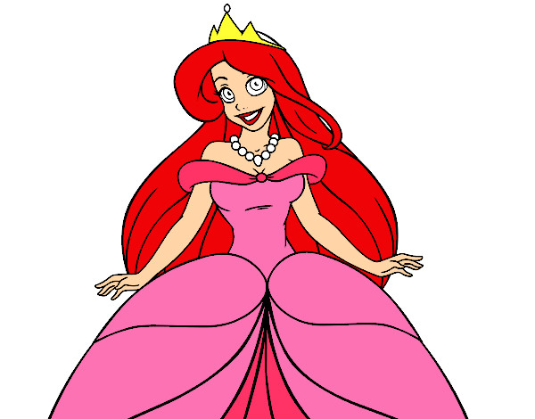 Dibujo Princesa Ariel pintado por anabel123