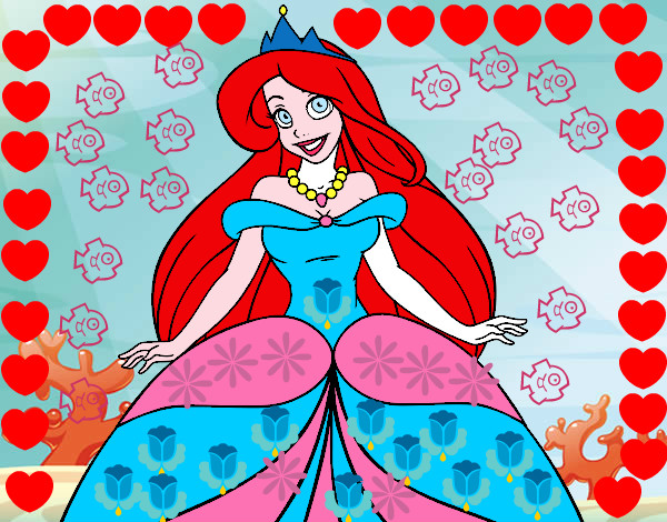 Dibujo Princesa Ariel pintado por imelda123