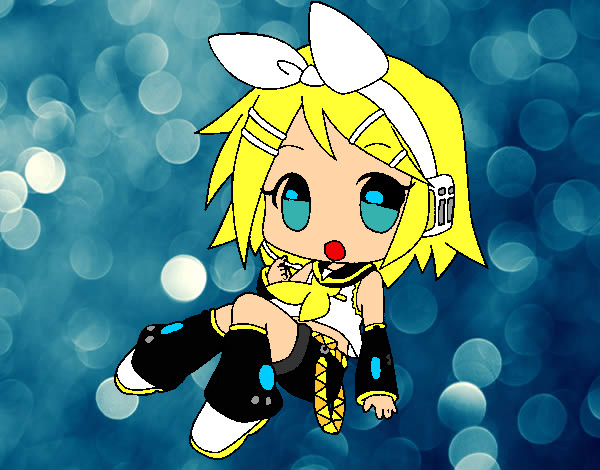 Dibujo Rin Kagamine pintado por antojexu